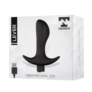 TARDENOCHE LEVER VIBRATING USB SILICONE ANAL PLUG BLACK 12cm - Image 3