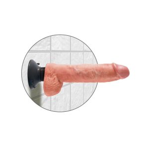 KING COCK VIBRATING COCK WITH BALLS 10" - FLESH – ΟΜΟΙΩΜΑ ΠΕΟΥΣ ΜΕ ΔΟΝΗΣΗ & ΟΡΧΕΙΣ 25.4 εκ - Image 3