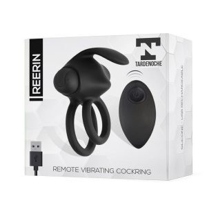 TARDENOCHE REERIN SILICONE DUAL VIBRATING RING USB REMOTE CONTROL BLACK - Image 3