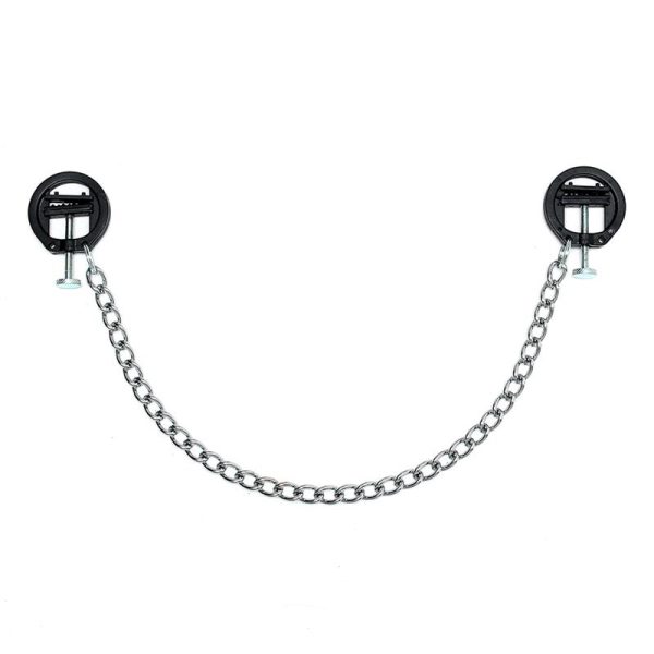 1-rimba-bondage-play-nipple-clamps-adjustable RIMBA BONDAGE PLAY NIPPLE CLAMPS WITH SQUIZZERS & CHAIN ADJUSTABLE