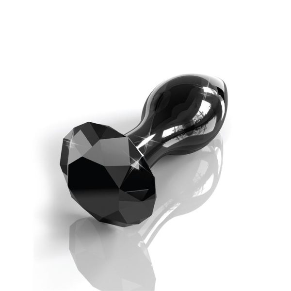 ICICLES No. 78 HAND BLOWN GLASS MASSAGER BLACK 9.1cm