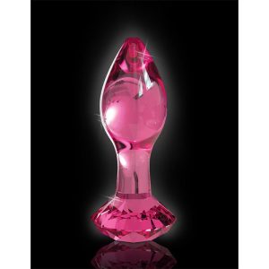 ICICLES No. 79 HAND BLOWN GLASS DIAMOND BUTT PLUG PINK 9cm - Image 4