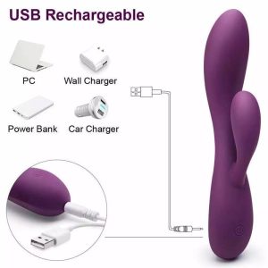ENGILY ROSS BACALL 2.0 SILICONE DOUBLE MOTOR USB VIBE 19cm - Image 3
