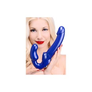 STRAP U REVOLVER II VIBRATING STRAPLESS STRAP ON DILDO BLUE 25.40cm - Image 3