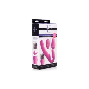 STRAP U INFLATABLE STRAPLESS STRAP-ON WITH REMOTE CONTROL PINK 24cm - Image 3