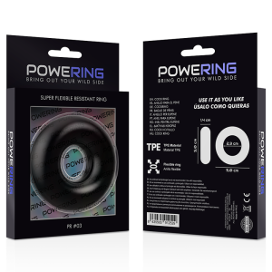 POWERING SUPER FLEXIBLE RESISTANT RING PR03 BLACK 5cm - Image 3