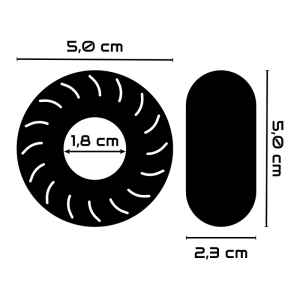 POWERING SUPER FLEXIBLE RESISTANT RING PR08 BLACK 5cm - Image 5