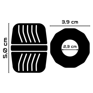 POWERING SUPER FLEXIBLE RESISTANT RING PR11 BLACK 5cm - Image 4