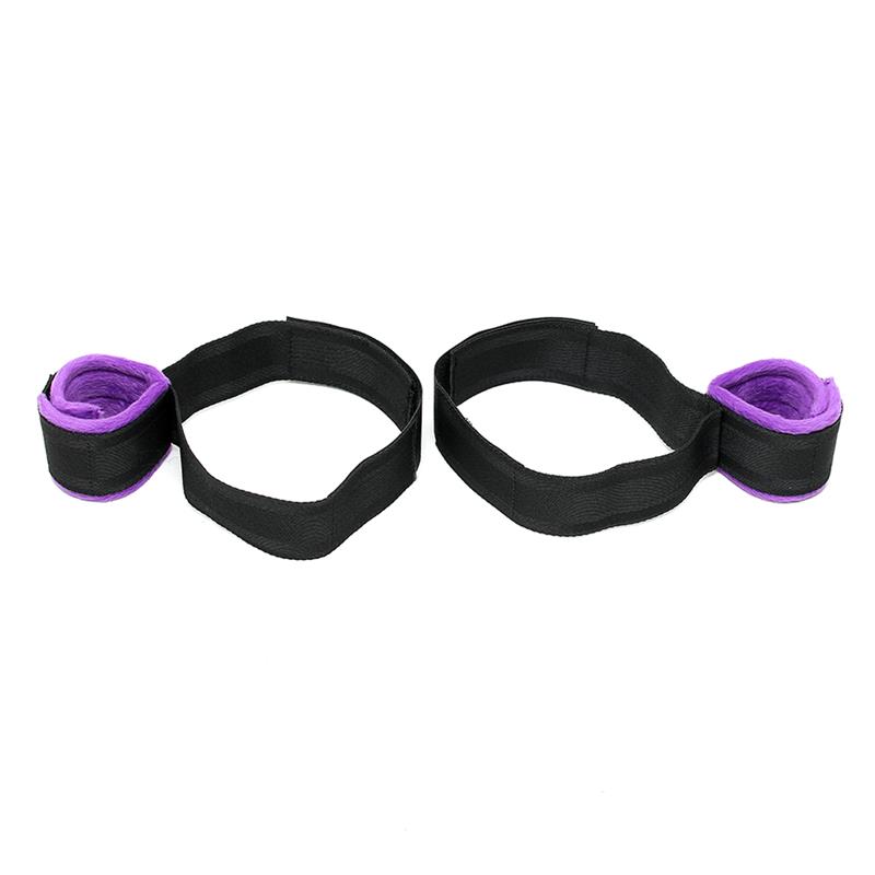1-rimba-bondage-play-wrist-to-upper-leg-cuff-set-adjustable-purple