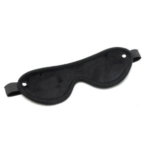 RIMBA BONDAGE PLAY HAND CUFFS WITH MASK ADJUSTABLE BLACK - Image 6