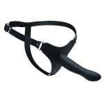 RIMBA LATEX PLAY STRAP-ON WITH DILDO BLACK 16cm