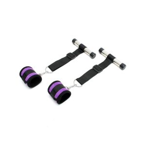 RIMBA BONDAGE PLAY OVER THE DOOR CUFFS SET PURPLE - Image 3