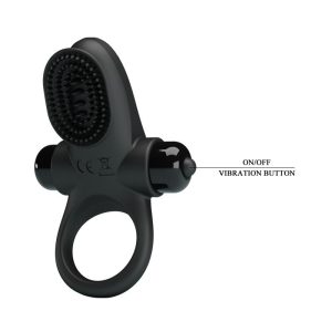 PRETTY LOVE VIBRATING PENIS RING II BLACK - Image 5