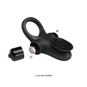 PRETTY LOVE VIBRATING PENIS RING II BLACK - Image 4
