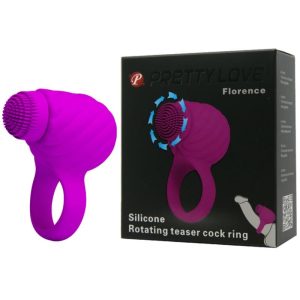 PRETTY LOVE ROTATING AND TEASER RECHARGEABLE COCKRING FLORENCE PURPLE