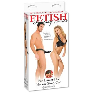 FETISH FANTASY SERIES FOR HIM OR HER HOLLOW STRAP-ON BLACK 15cm - ΚΟΥΦΙΟ ΣΤΡΑΠΟΝ 15εκ - Image 3