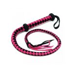 RIMBA BONDAGE PLAY BULLWHIP BLACK PINK 100cm