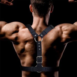 INTOYOU BDSM LINE FABRIO MALE CHEST BONDAGE HARNESS VEGAN LEATHER - Image 4