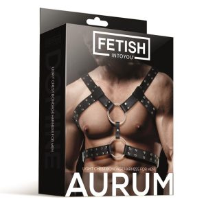 INTOYOU BDSM LINE AURUM MALE CHEST BONDAGE HARNESS VEGAN LEATHER - Image 3