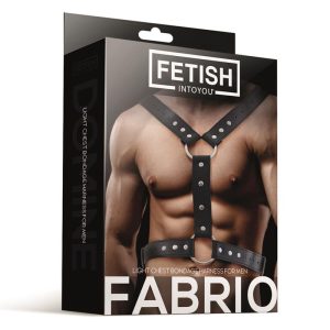 INTOYOU BDSM LINE FABRIO MALE CHEST BONDAGE HARNESS VEGAN LEATHER - Image 3