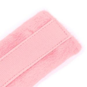 INTOYOU BDSM LINE HANDCUFFS WITH VELCRO WITH FUR PINK - Image 4