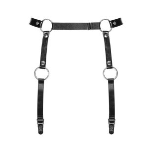 OBSESSIVE A741 LEATHER LOOK BONDAGE SUSPENDER BELT - Image 3