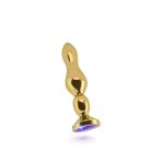 SHOTS RICH R4 BUTT PLUG PURPLE SAPPHIRE 12cm GOLD