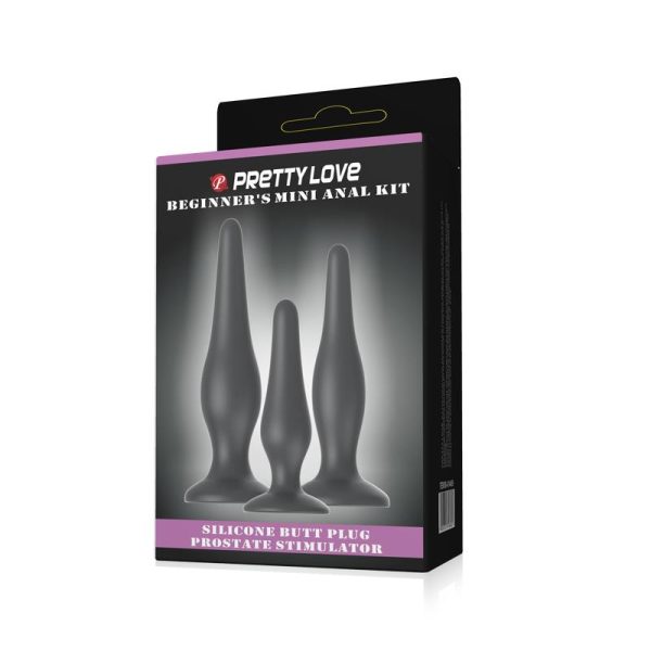 PRETTYLOVE PACK 3 BUTT PLUG MINI ANAL KIT