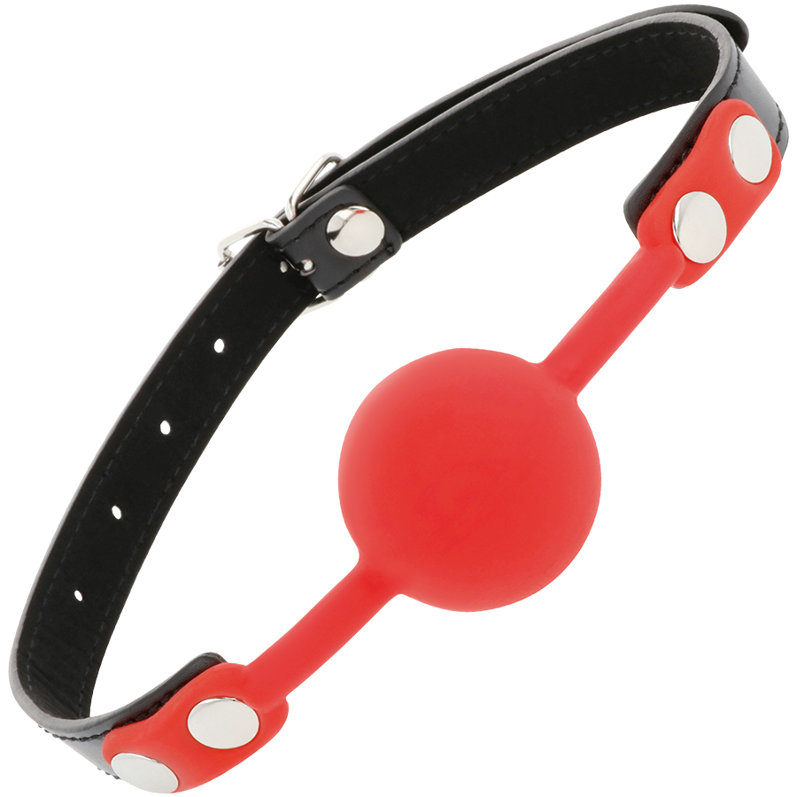 DARKNESS SILICONE BALL GAG RED