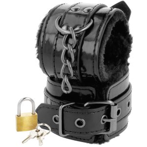 DARKNESS ANKLE RESTRAINTS BLACK WITH PADLOCK - Image 7