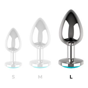 COQUETTE ANAL PLUG METAL BLUE COLOR SIZE L 4x9cm - Image 9