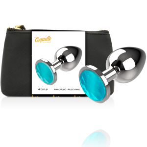 COQUETTE ANAL PLUG METAL BLUE COLOR SIZE L 4x9cm - Image 4