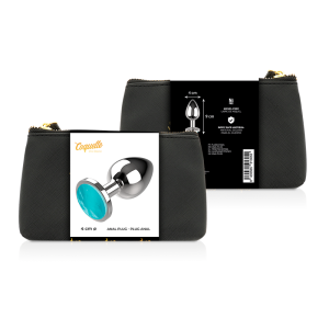COQUETTE ANAL PLUG METAL BLUE COLOR SIZE L 4x9cm - Image 3
