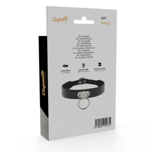 COQUETTE HAND CRAFTED FETISH CHOKER WITH RING - Image 4