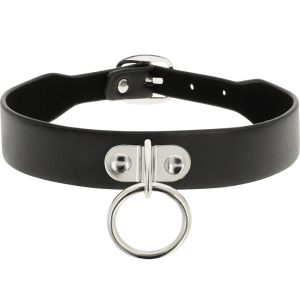 COQUETTE HAND CRAFTED FETISH CHOKER WITH RING - Image 3