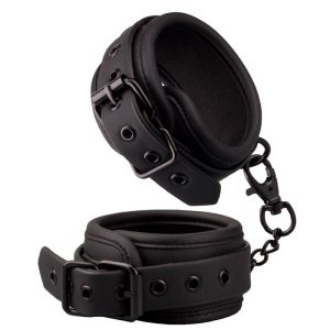 INTOYOU BLACK SHADOW VEGAN LEATHER HANDCUFFS - Image 5