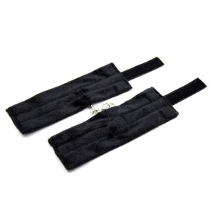 INTOYOU BDSM LINE HANDCUFFS WITH VELCRO WITH LONG FUR BLACK - Image 3