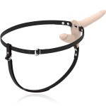 FETISH SUBMISSIVE DOUBLE STRAP VIBRATOR STRAP-ON FLESH