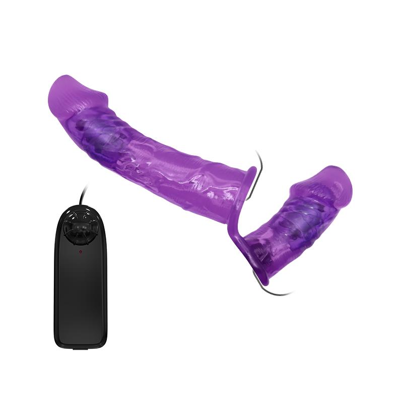 3-harness-double-dildo-with-vibration-purple