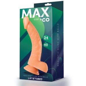 MAX & CO KURT REALISTIC FEEL DILDO WITH TESTICLES FLESH 24cm - Image 4
