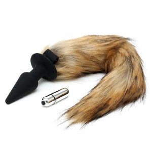 RIMBA LATEX PLAY VIBRATING PLUG WITH FOX TAIL - Image 3