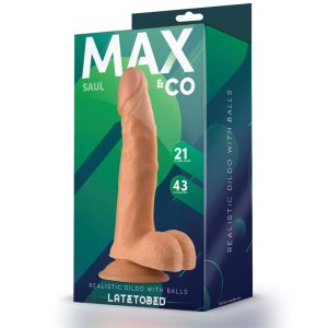 MAX & CO SAUL REALISTIC FEEL DILDO WITH TESTICLES FLESH 21cm - Image 4