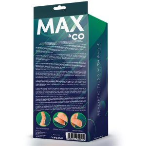MAX & CO KURT REALISTIC FEEL DILDO WITH TESTICLES FLESH 24cm - Image 3