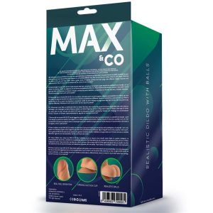 MAX & CO SAUL REALISTIC FEEL DILDO WITH TESTICLES FLESH 21cm - Image 3