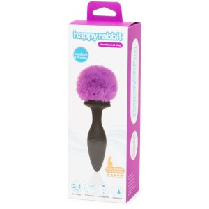 HAPPY RABBIT RECHARGEABLE VIBRATING BUTT PLUG M 12cm PURPLE - Image 5