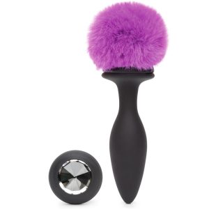 HAPPY RABBIT RECHARGEABLE VIBRATING BUTT PLUG M 12cm PURPLE - Image 3