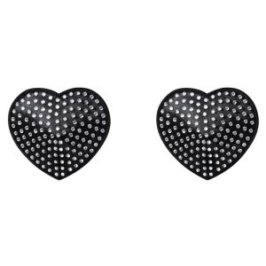 OBSESSIVE A750 HEART NIPPLE COVERS WITH CRYSTALS - Image 2