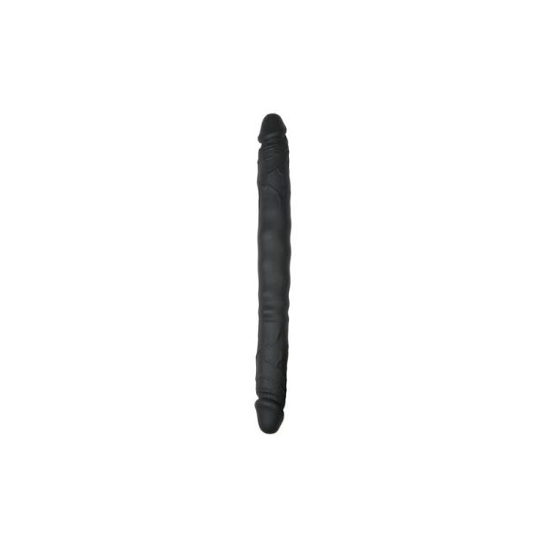 EASYTOYS SILICONE FLEXIBLE DOUBLE ENDED DILDO BLACK 40cm