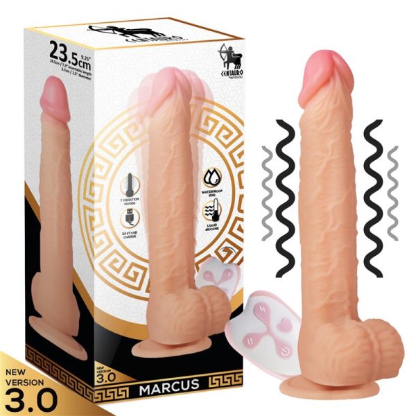 CENTAURO MARCUS 3.0 LIQUID SILICONE REALISTIC DILDO VIBRATOR USB REMOTE CONTROL 21cm