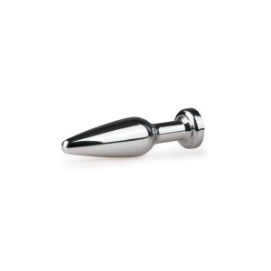 EASYTOYS METAL BUTT PLUG No.9 SILVER CLEAR 11.4cm - Image 4